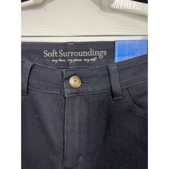 New Soft Surroundings 6 Petite Classic Straight Leg Black Jeans NWT - Picture 2 of 6